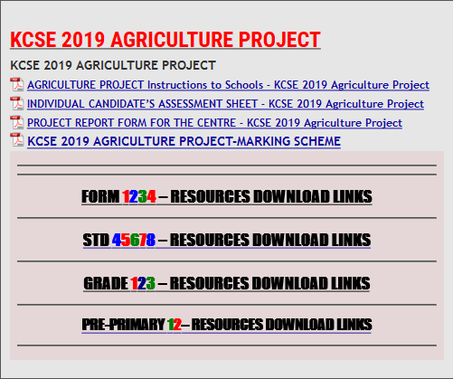KCSE 2019 AGRICULTURE PROJECT - KCSE REVISION