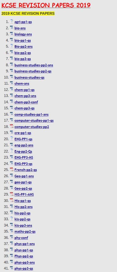 Kcse prediction 2020 image